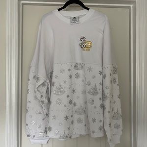 Disney White and Silver Sweatshirt
